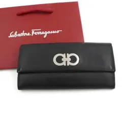 ✨極美品✨ Ferragamo 長財布 ダブルガンチーニ フラップ 金具