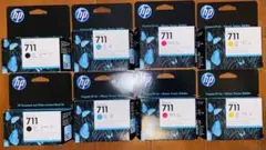 HP711 新品 純正インクカートリッジ 4色×2個セット