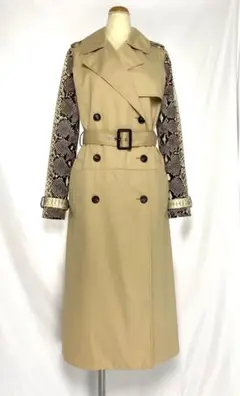 chloe ベージュ デザイン トレンチコート ロング