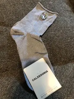 CALZEDONIA ストーン付きグレー靴下