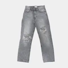 グレー ワイドレッグデニム EUR 34