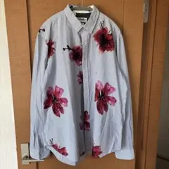 【最終〜8/31】 Desigual ストライプ 花柄 長袖 シャツ