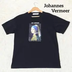 希少 ヨハネス・フェルメール 真珠の耳飾りの少女【L】絵画Tシャツ 黒 ☆美品☆