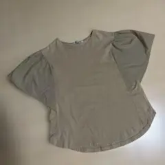 タイムセール☆ナノユニバースベージュ コットン100%フレアスリーブ Tシャツ