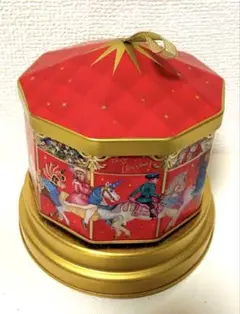 ウィンデル クリスマスカルーセル　オルゴール缶　小物入れ