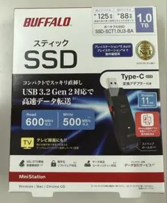 SSD-SCT1.0U3-BA バッファロー　1TB 美品　 スティックSSD