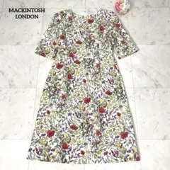 【極美品】マッキントッシュロンドン ワンピース ボタニカル 花柄38 M