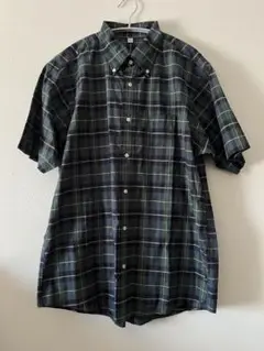 ユニクロ　UNIQLO チェックシャツ　半袖　L オールドユニクロ
