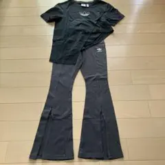 adidas フレアパンツとTシャツセット