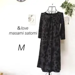 9290-1 ＆love masami satomi 花柄リボンワンピース M
