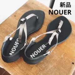 【新品】nouer フラットサンダル レザーサンダル