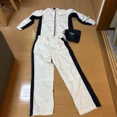 Callaway レインウェアセット ホワイト/ネイビー