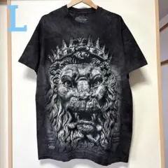 THE MOUNTAIN ザマウンテン ライオン 王冠 半袖 tシャツ L