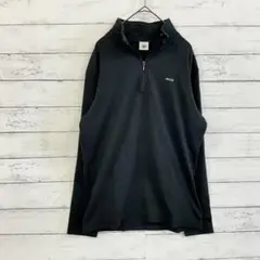 【DESCENTE】長袖ハーフジップカットソー 黒 Lサイズ スポーツミックス
