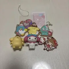 サンリオキャラクター ストラップ カード ステッカー 8個セット