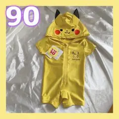 ◎新品未使用◎ monpoke ピカチュウ 水着　モンポケ　なりきり　90