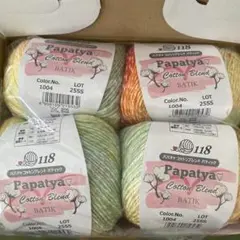 パパチャ　コットンブレンドバティック　4玉