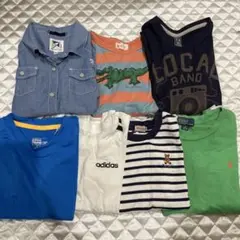 男の子 ボーイズ キッズ 服 120cm 半袖 長袖 まとめ売り 7点セット