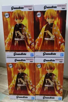 鬼滅の刃 Grandista 我妻善逸 フィギュア 4体セット　ナムコ限定