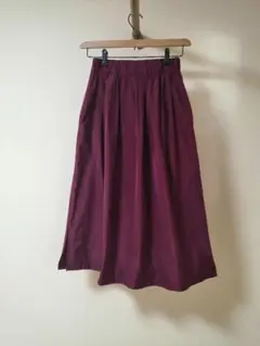 ハリス Harriss　ロングスカート　S　ボルドー