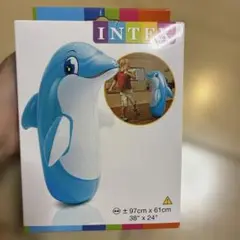 イルカ　サンドバッグパンチングトイ　ビニール　ブルー　ストレス発散