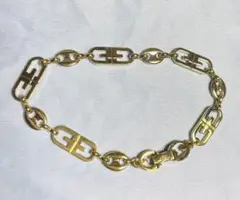 美品 GIVENCHY ジバンシィ ゴールドカラーブレスレット ヴィンテージロゴ