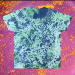 アメリカ古着 タイダイ Ｔシャツ グリーン ブルー 1089