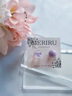 【匿名配送】本物のお花が入った ピアス　イヤリング