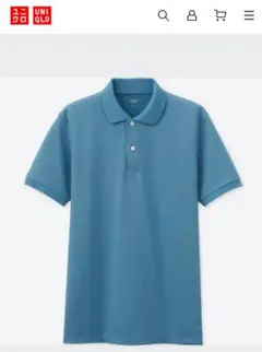 新品タグ無し ドライカノコポロシャツM UNIQLO セルリアンブルー