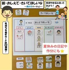 新・おしえて・きいてほしいな【男の子全部セット】 療育グッズ 視覚支援 絵カード