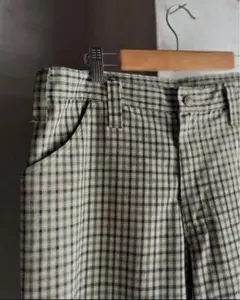 70's unknown flare pants check pattern