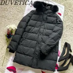 【美品】DUVETICA ロングダウンコート ブラック フォックスファー 40
