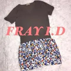 FRAY I.D フレイアイディー 半袖 ワンピース M 花柄 切替デザイン