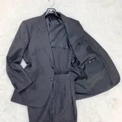 【美品】ドーメル　フルオーダースーツ　セットアップ　シングル　チャコールグレー