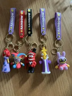 レインボーキャラクター ストラップ 5個セット