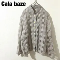 シアーシャツ 美品☆ グレー くしゅくしゅ 透け感 羽織り レディース