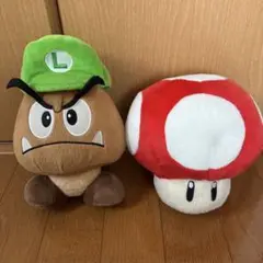 スーパーマリオ　クリボー＆きのこ　ぬいぐるみ