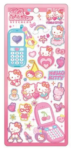 【新品未開封】キティ 平成はっぴーフォン ガラケー シール