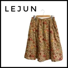 秋色可愛い❤︎ LEJUN ジュン 花柄スカート　フレアスカート　裏地付き　薄手
