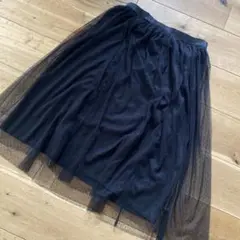 zara シアー　チュール　スカート ブラック　m