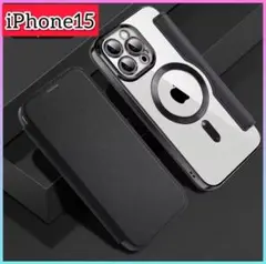 iPhone 15 スマホケース 手帳型カバー Magsafe対応ケース