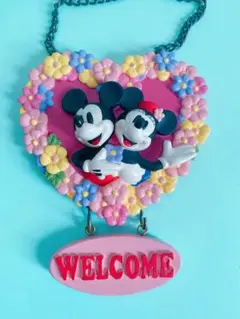ミッキー ミニー　ウェルカムボード　フラワー　②