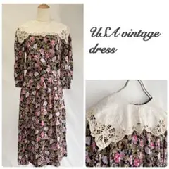 USA vintage dress ã³ããã³ããã¯ã«ã©ãŒ ã¯ã³ããŒã¹ 7åè¢