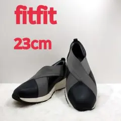 未使用に近い✨フィットフィット クロスバンドシューズ 23cm・外反母趾対応