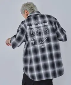 WEGO グラフィックオンブレチェックシャツL中古最終値下げ