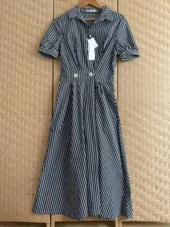 新品　PREFERIR プレフェリール ストライプ　シャツワンピース　M