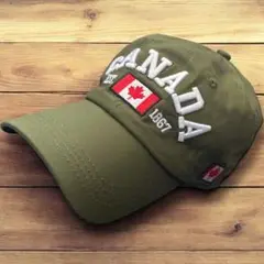 新品☆キャップ 帽子 CANADA カナダ 1867 メンズ グリーン GR