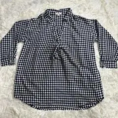HusHusH ハッシュアッシュ(M)ギンガムチェック ブラウス チュニック
