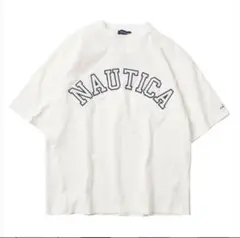 【新品タグ付き】NAUTICAフロントロゴアップリケ刺繍Tシャツ L 150cm
