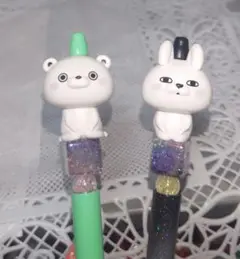 ヨッシースタンプ うさぎ くま ボールペン 1.0mm 黒 セット